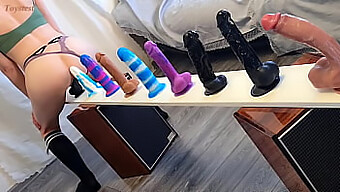 Amateur Petite Takes On A Challenge With Bright Dildos And Rough Fucking