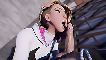 Experience The Ultimate Thrill With Spider-Gwen In This 3d Video