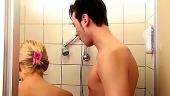 Watch As A German Stepmom Helps Her Son In The Shower And Gets Caught In The Act