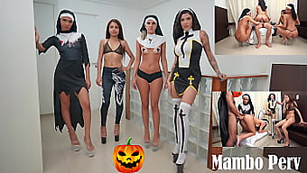 Sexo Grupal De Halloween Com Negão E Freiras