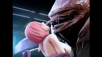 Cute Girl Gets Anal From Alien In Hentai 3d Video