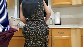 Well-Endowed Stepmom And Stepson Engage In Kitchen Encounter After She Spots His Erection