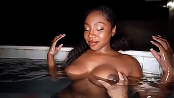 Natural Tits Of An Ebony Beauty Get Pounded In A Bedroom Setting.